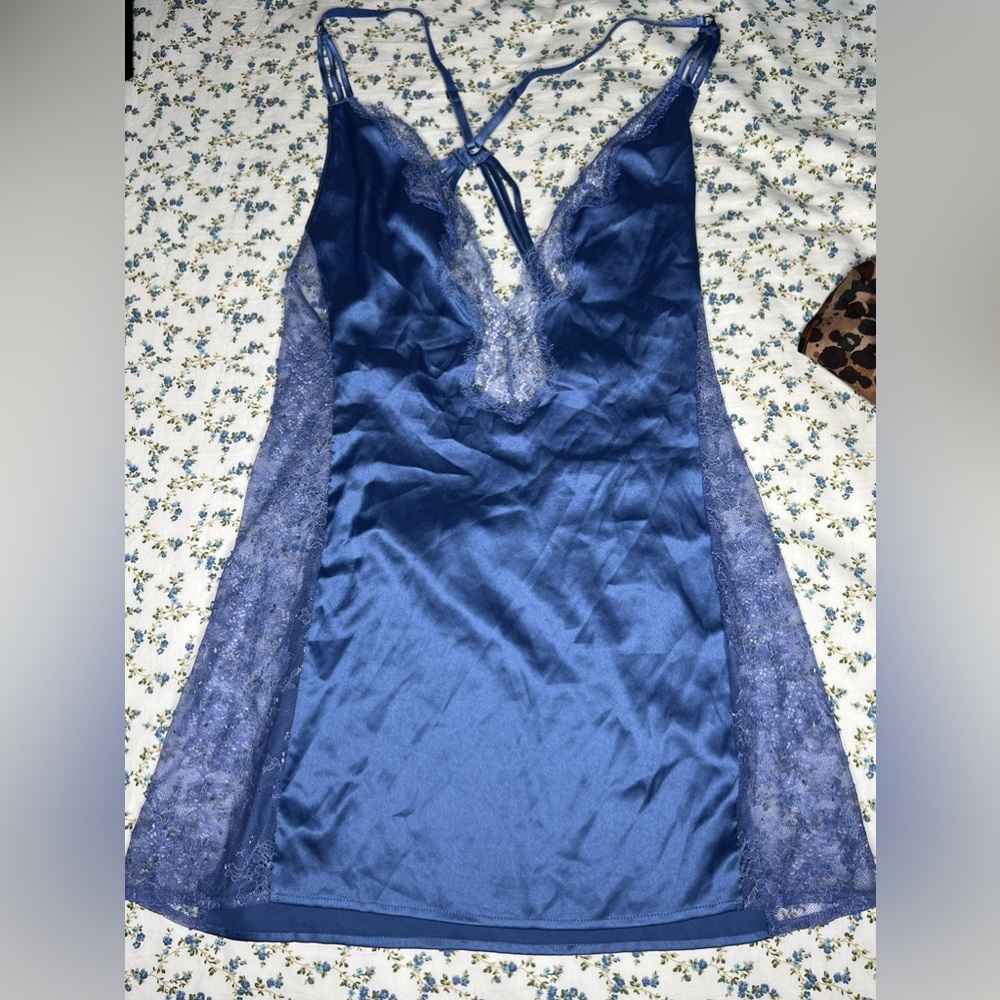 Baby Blue Victorias Secret Satin Dress size M